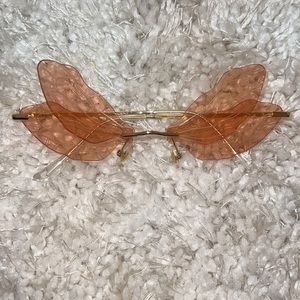 SHEIN Pink Dragonfly Sunglasses